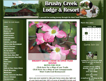 Tablet Screenshot of brushycreeklodge.com